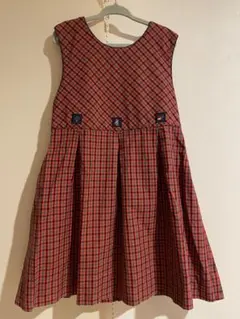 familiar チェックワンピース