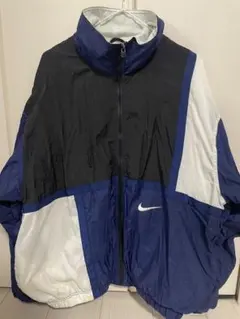 ナイキ NIKE ナイロンジャケット ブルー 青 古着