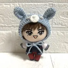 ①GiGO限定JO1マスコット河野純喜 ウサギボンネット ブルー② ジェオチャム