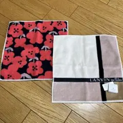 【週末特価】今治タオル　ランバン オンブルー タオルハンカチ　2枚セット