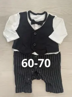 赤ちゃん　ベビー服　タキシードスーツ 60-70 男の子　セレモニー　ロンパース
