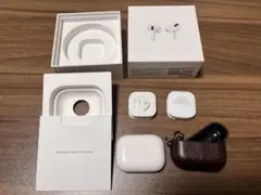 美品AirPods Pro 第一世代　新品イヤピース　レザーケース付　匿名配送