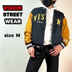 VISION ヴィジョン　ナイロンジャケット　コーチジャケット　黒　M