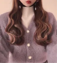 グレイルGRL パールボタンシャギーニットカーディガン[kz118]