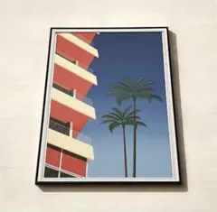 額縁付き】 永井博（Hiroshi Nagai） A2ポスター マンション - メルカリ