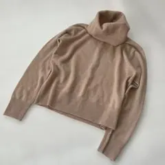 美品 ユニクロ カシミヤ100% オフタートルネックニット