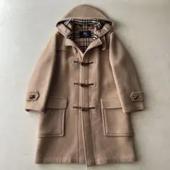 バーバリーロンドン ダッフルコート ノバチェック ウール ベージュ 英国製