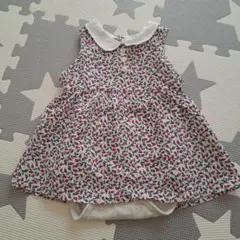 petit main 花柄ロンパース 80