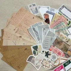 徹*坊様 コラージュ素材 紙モノ シール 人物シールなど大 量