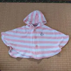 COMME CA ISM ベビーポンチョ 60-80cm ピンク