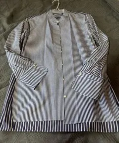 【クリーニング済美品】UNIQLO ＋J バンドカラー長袖シャツ