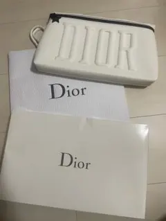 Dior ホワイト ポーチ 星型チャーム付き/ショッパー