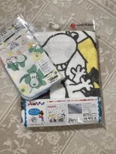 西川産業SNOOPY湯上がりタオル、ガーゼハンカチ3枚セットです。