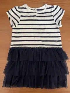 【Petit Bateau】プチバトー　ボーダーワンピース　81cm
