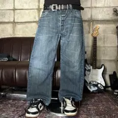 00s LEVI'S 504 good faded wide jeans W34 - メルカリ