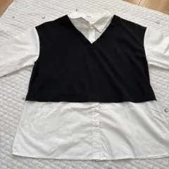 レイヤード風 長袖シャツ