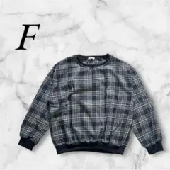 未使用タグ付き⭐️セーター 【F】ニット 長袖 チェック柄