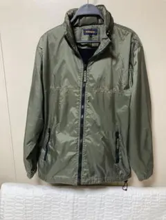フード付きナイロンジャケット 中古 カーキ色 Mサイズ 紳士物