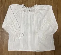 TF008STUDIO ボリュームブラウス レーストリム 刺繍ヴィンテージ