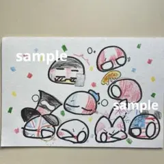 イラスト ⭐︎ ポーランドボール ⭐︎ 子どもが描きました