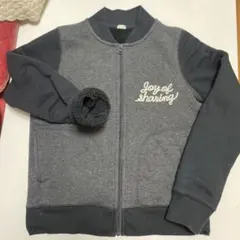 ジーユー　GU スタジャン　スウェット　裏ボア　腕とポケットもボアあり　S