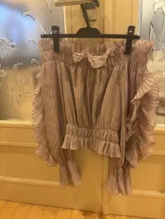 美品／【シフォンブラウス】オレンジ 花 春 Sサイズ ジルバイジル 