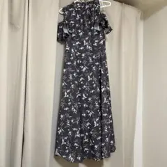 花柄 ロングワンピース オフショルダーのサムネイル