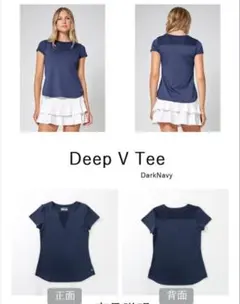 Lija テニスウェア Tシャツ ネイビー Mサイズのサムネイル