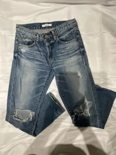 MOUSSY ダメージデニム サイズ26 クラッシュ加工 ストレートマウジー