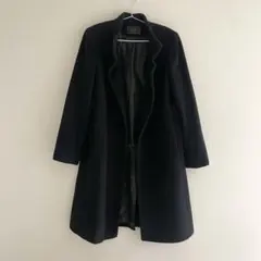 オンワード樫山　CLASS コート 上質　ウール100% アンゴラ　黒のサムネイル