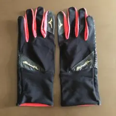 Mizuno Pro 防寒用手袋 黒/赤　Lサイズ