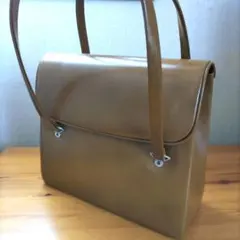 ハンドバッグ◼️キャメルブラウン ◼️昭和レトロ◼️シンプル
