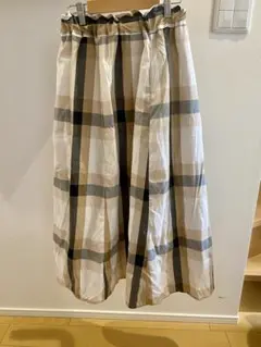 OLIVE des OLIVE チェック柄 ロングスカート ウエストゴム