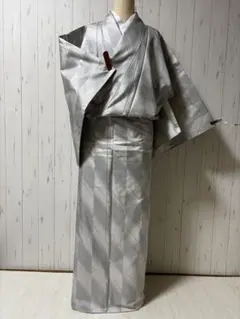 ★未使用　白大島紬　m4404