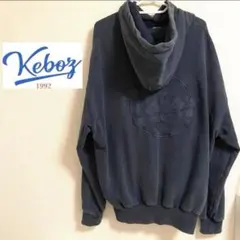KEBOZ ケボズ 両面刺繍ロゴパーカー ビッグシルエット ネイビーのサムネイル