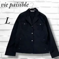 Vie paisible ジャンパー　黒　ナイロン　綿素材　風よけ　雨よけ