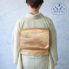 ZZ1163 袋帯 六通 紫 ゴールド 400㎝ 匿名配送 単品販売 送料無料