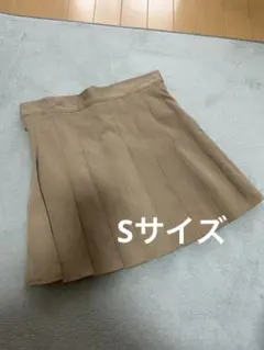 【お値下げ】S ベージュ ミニ丈 プリーツスカート