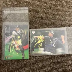 甲斐拓也＆小林誠司サイン入りトレーディングカードセット