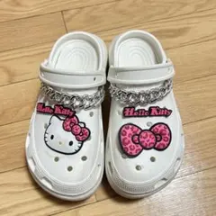 ハローキティ 厚底サボサンダル ホワイト