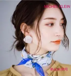 MK MICHEL KLEIN 洗える花柄スカーフ