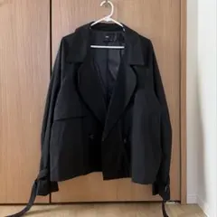 HARE ショートトレンチ ジャケット ショートコート ブラック