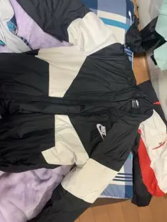 Nike ナイロンジャケット ブラック/ホワイト