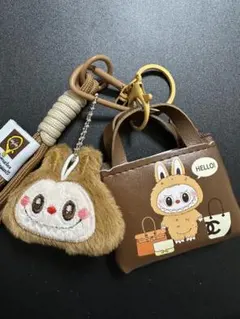 新年セール！LABUBU ミニバッグとふわふわラブブキーホルダーセット
