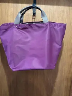 パープル トートバッグ グレー ハンドル　ボルドー　紫　廃盤カラー
