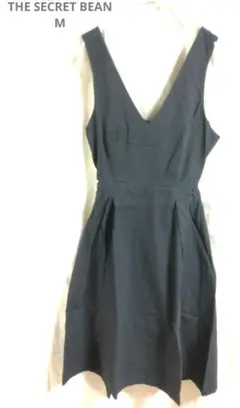 黒 Vネック ノースリーブ ワンピース М 新品