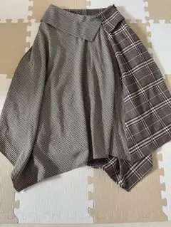 Mila Owen チェック柄 フレアスカート 0