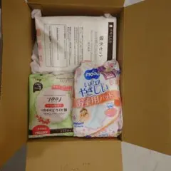 dacco 破水セット、お産用パッド（各未開封）、おまけお産用パッド開封品2枚