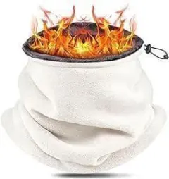 ネックウォーマー ネックガード ホワイト 防寒防風 秋冬 保温 裏起毛 男女兼用