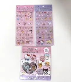 サンリオ×チェゴシムタイルシール クリスタルシール 3点セットのサムネイル